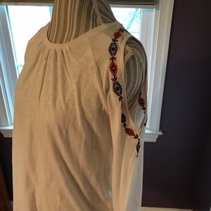 Loft embroidered top